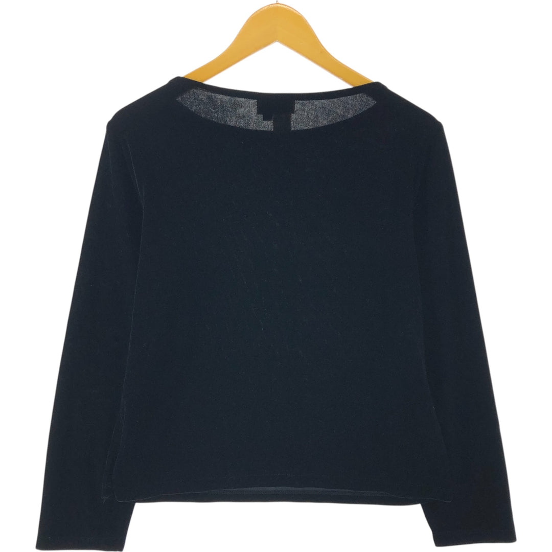 90'S Coldwater Creek Boat Neck Velour Long Sleeve Top Made in USA Women's L Size Vintage /eaa526162