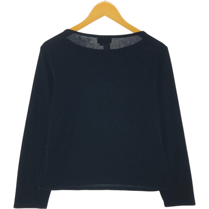 90'S Coldwater Creek Boat Neck Velour Long Sleeve Top Made in USA Women's L Size Vintage /eaa526162