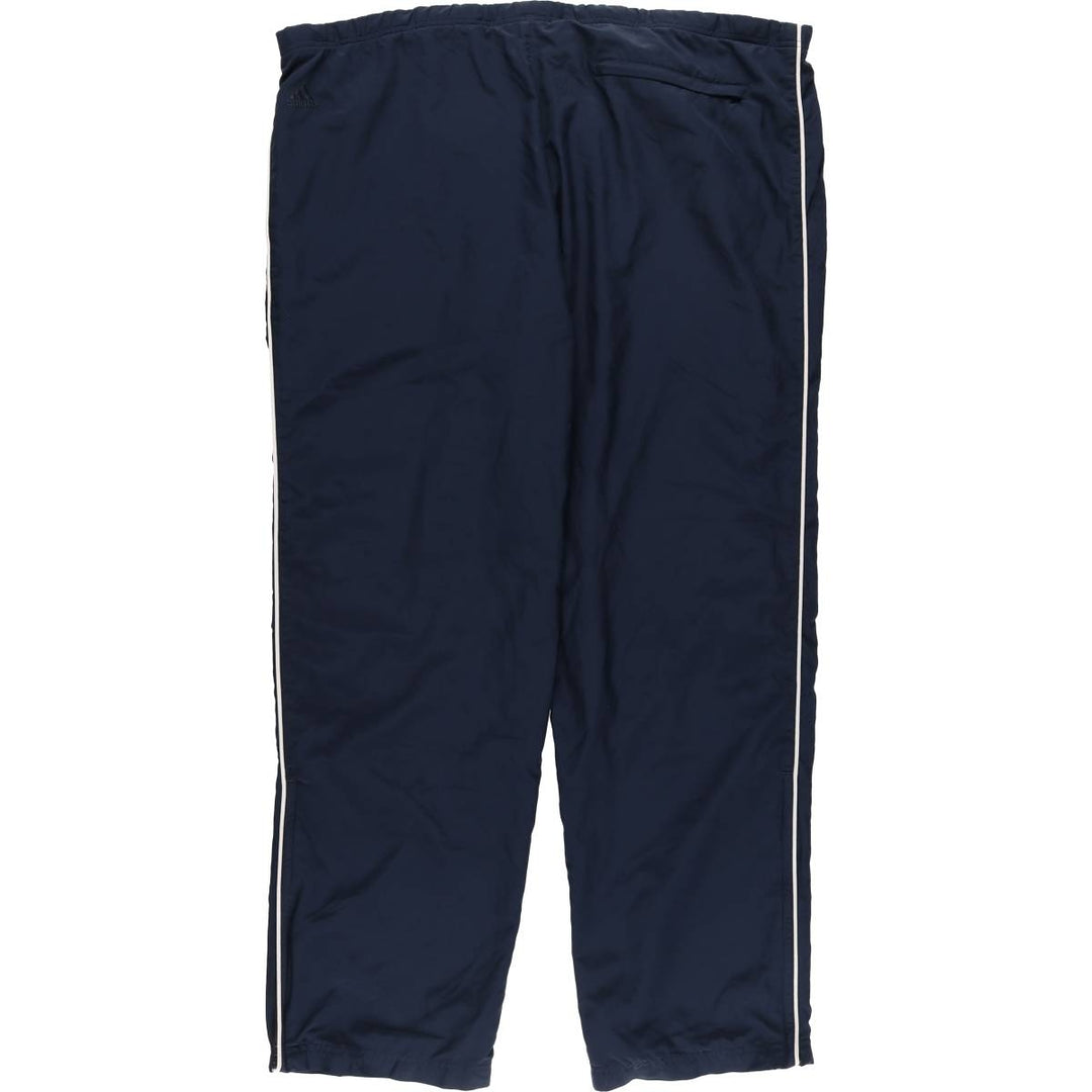 00'S Adidas warm-up pants, nylon pants, rustling pants, men's size L polyester navy blue type Vintage Second Hand