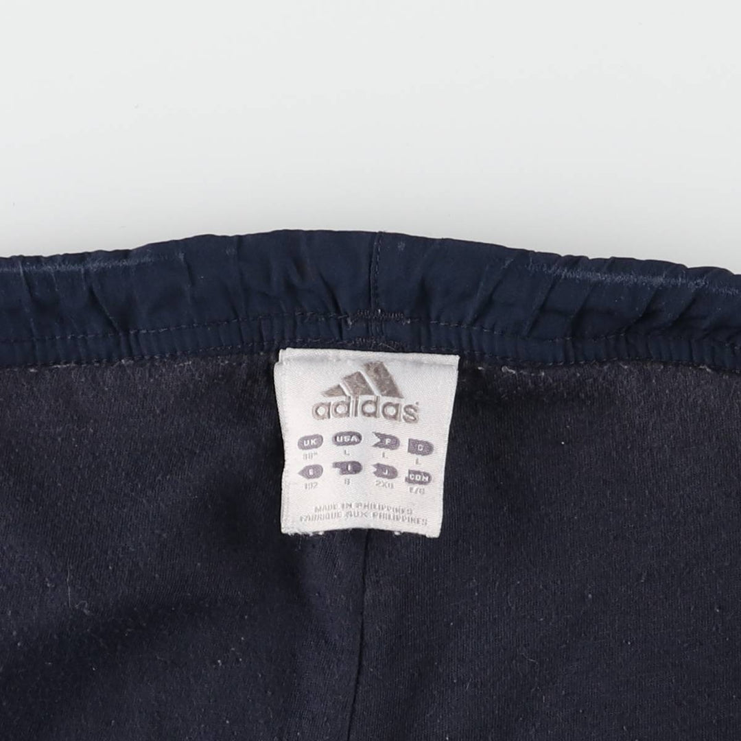 00'S Adidas warm-up pants, nylon pants, rustling pants, men's size L polyester navy blue type Vintage Second Hand