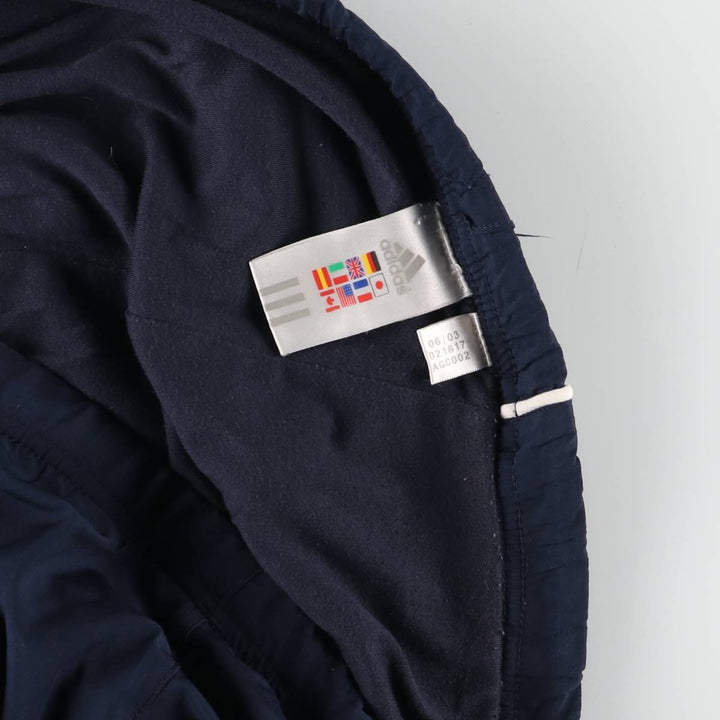 00'S Adidas warm-up pants, nylon pants, rustling pants, men's size L polyester navy blue type Vintage Second Hand