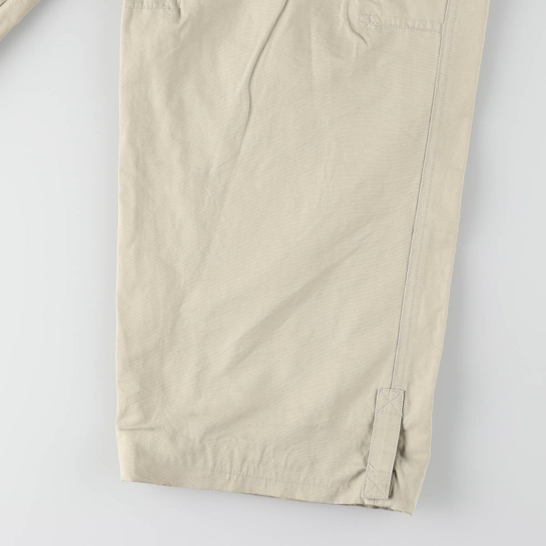 00'S Adidas warm-up pants, nylon pants, rustling pants, men's size M cotton Beige type Vintage Second Hand