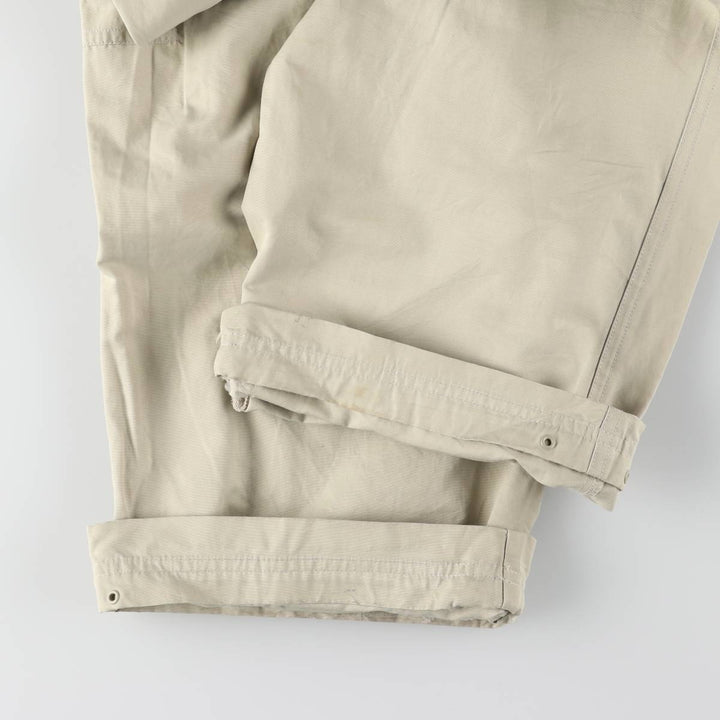 00'S Adidas warm-up pants, nylon pants, rustling pants, men's size M cotton Beige type Vintage Second Hand