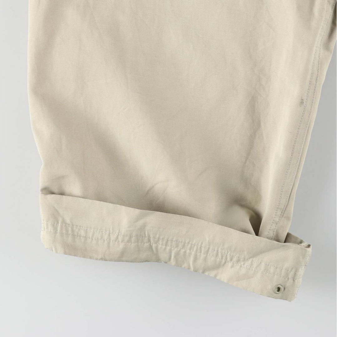 00'S Adidas warm-up pants, nylon pants, rustling pants, men's size M cotton Beige type Vintage Second Hand