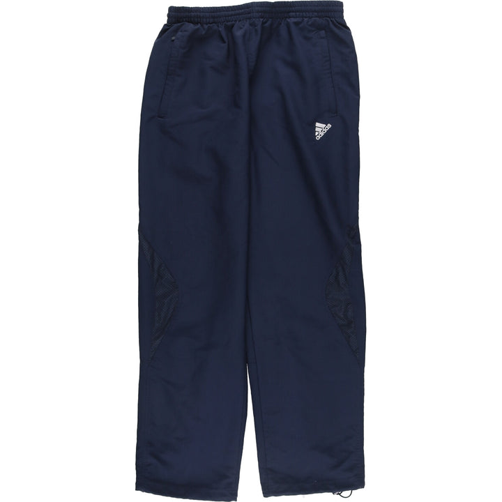 00'S Adidas warm-up pants, nylon pants, rustling pants, men's size M polyester navy blue type Vintage Second Hand