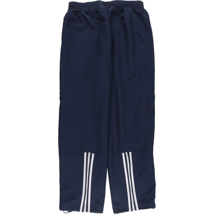 00'S Adidas warm-up pants, nylon pants, rustling pants, men's size M polyester navy blue type Vintage Second Hand