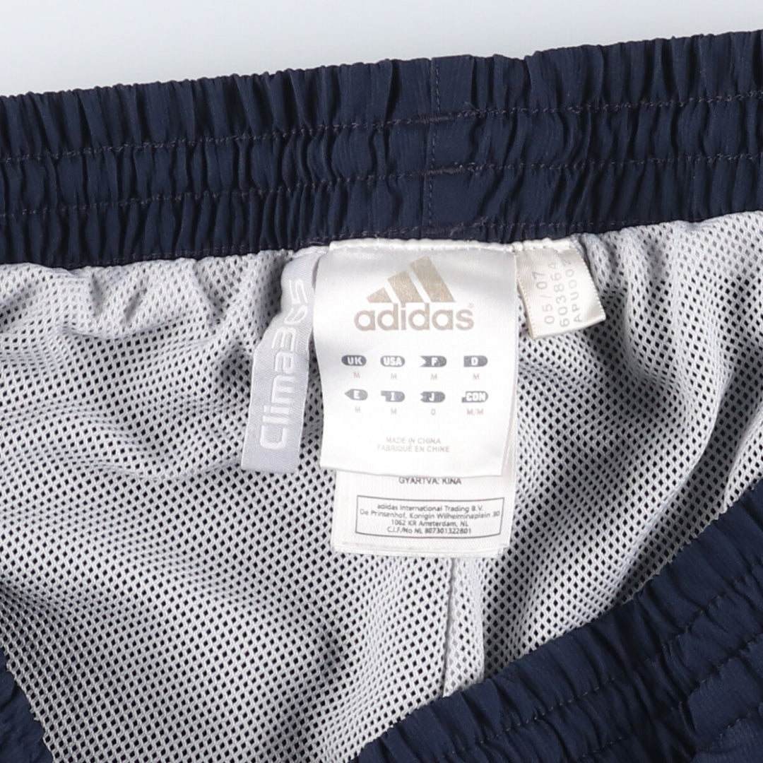 00'S Adidas warm-up pants, nylon pants, rustling pants, men's size M polyester navy blue type Vintage Second Hand