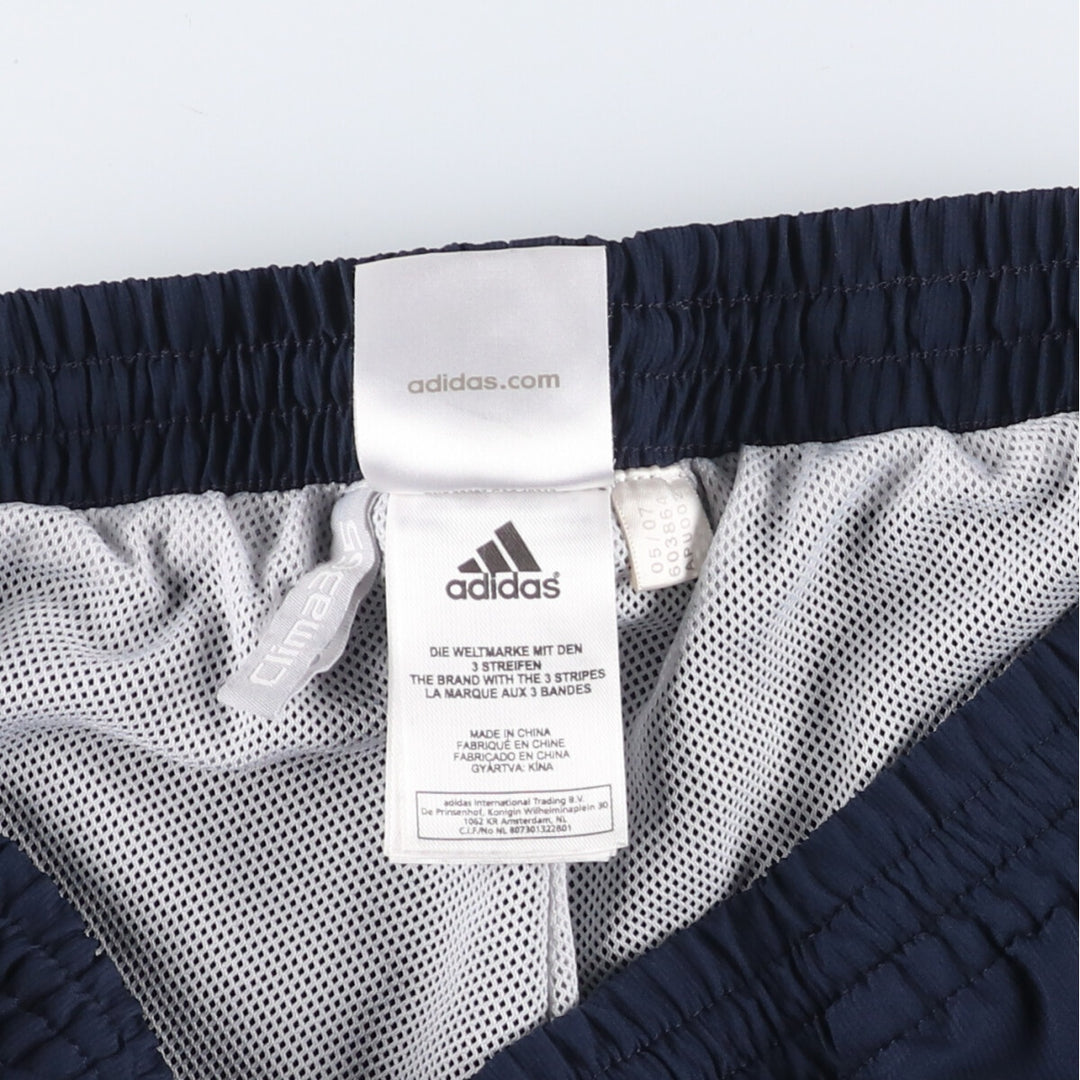 00'S Adidas warm-up pants, nylon pants, rustling pants, men's size M polyester navy blue type Vintage Second Hand
