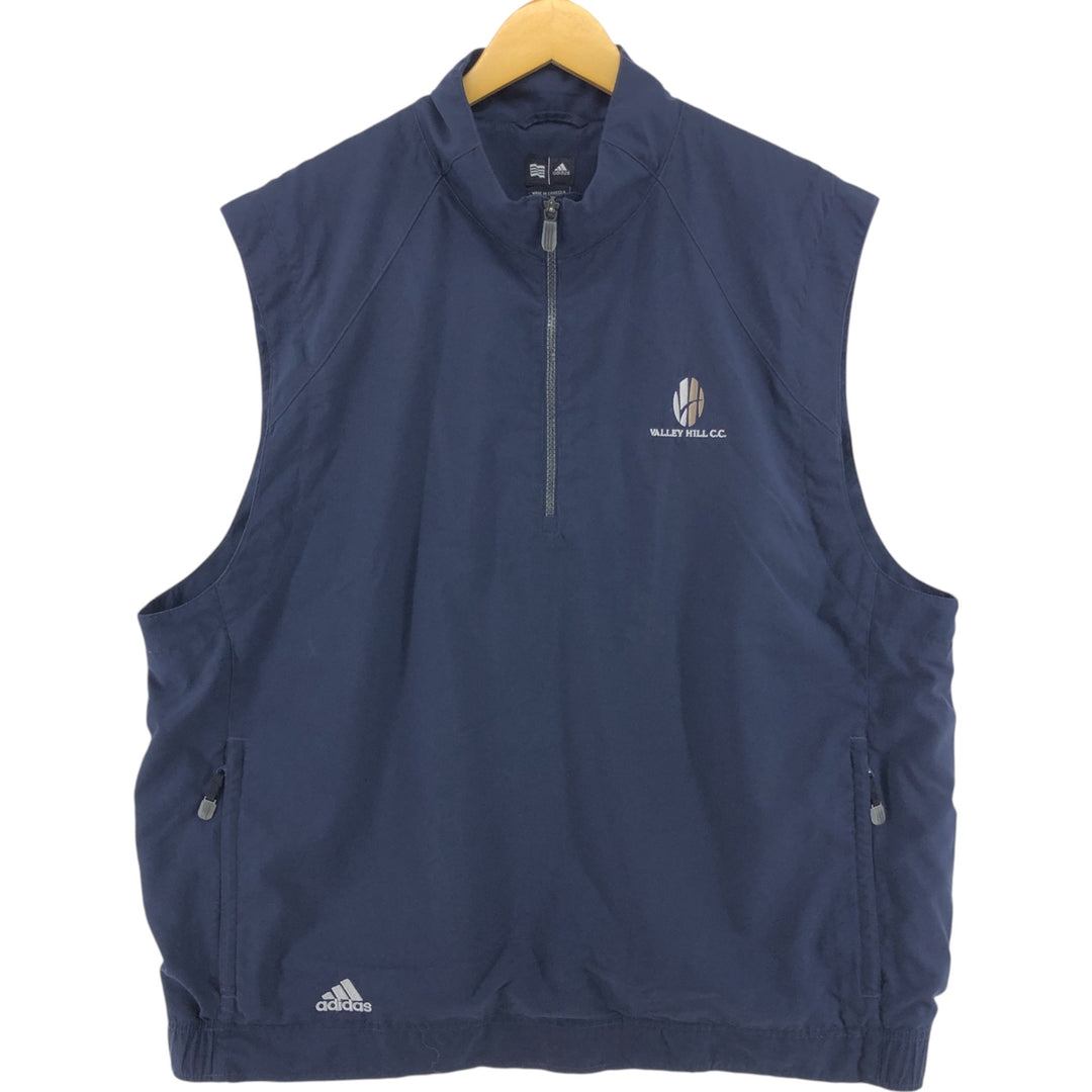 00'S adidas CLIMAPROOF WIND half zip warm-up vest men's XL equivalent /eaa526222