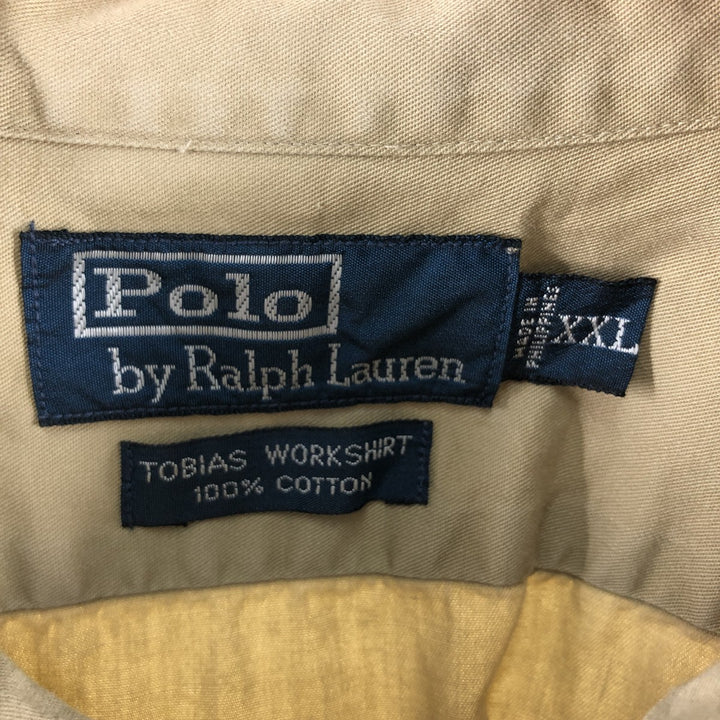 Ralph Lauren TOBIAS WORKSHIRT Long Sleeve Cotton Shirt Men's XXL cotton Beige type Vintage Second Hand