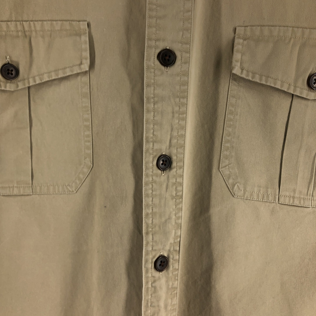 Ralph Lauren TOBIAS WORKSHIRT Long Sleeve Cotton Shirt Men's XXL cotton Beige type Vintage Second Hand