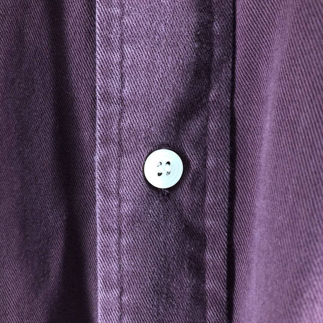 Ralph Lauren BLAIRE long sleeve button down shirt, men's size L cotton wine-red Vintage Second Hand