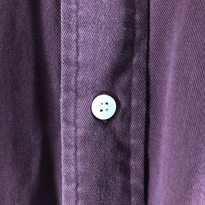 Ralph Lauren BLAIRE long sleeve button down shirt, men's size L cotton wine-red Vintage Second Hand