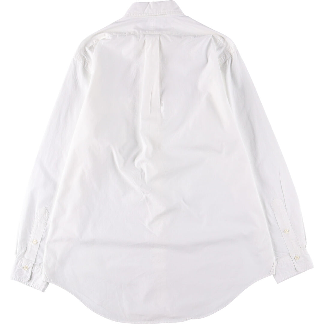Ralph Lauren long sleeve button down shirt, men's size L cotton white type Vintage Second Hand