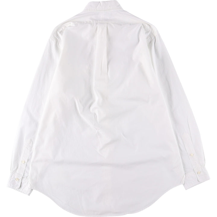 Ralph Lauren long sleeve button down shirt, men's size L cotton white type Vintage Second Hand