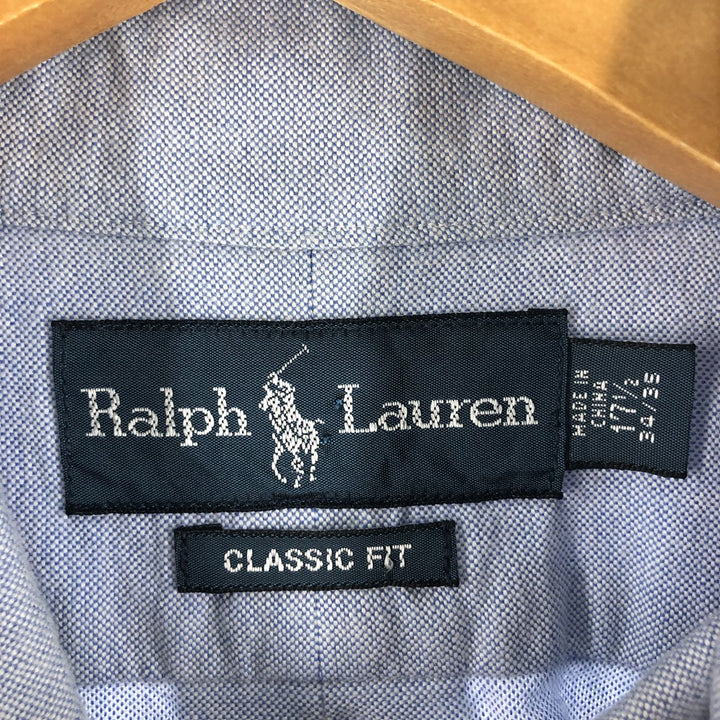Ralph Lauren Classic Fit Long Sleeve Button Down Shirt, Men's Size L cotton Blue type light blue Vintage Second Hand