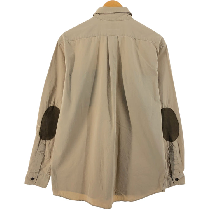 Ralph Lauren POLO by Ralph Lauren long-sleeved cotton shirt, men's size M cotton Beige type Vintage Second Hand