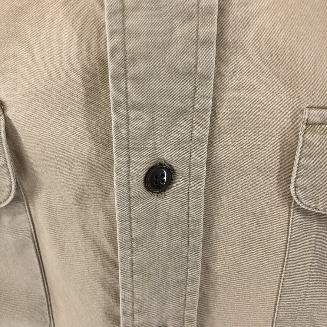 Ralph Lauren POLO by Ralph Lauren long-sleeved cotton shirt, men's size M cotton Beige type Vintage Second Hand