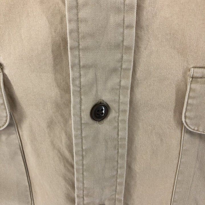 Ralph Lauren POLO by Ralph Lauren long-sleeved cotton shirt, men's size M cotton Beige type Vintage Second Hand