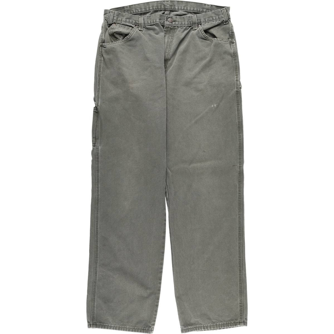 Dickies Relaxed Fit Duck Painter Pants, Men's, W36 equivalent cotton Khaki type Vintage Second Hand