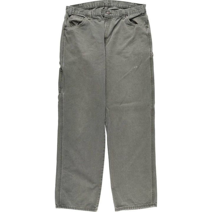 Dickies Relaxed Fit Duck Painter Pants, Men's, W36 equivalent cotton Khaki type Vintage Second Hand