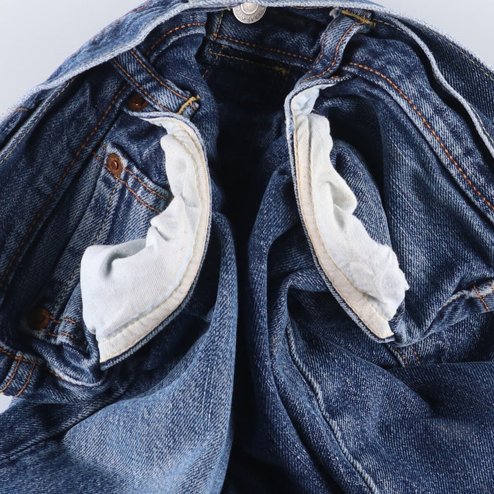 Levi's 501 straight denim pants for men, size W32 cotton blue type Vintage Second Hand