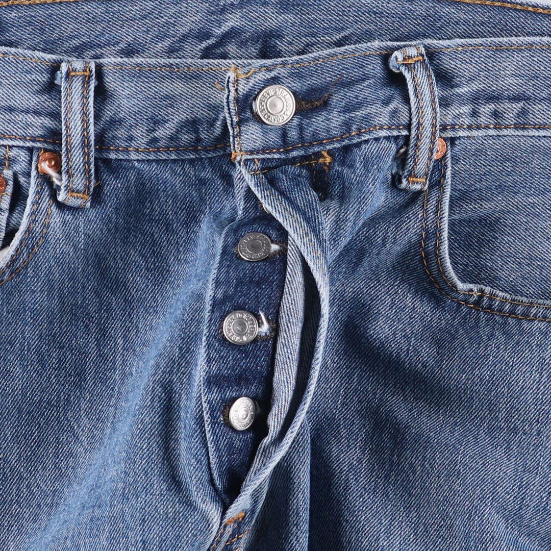 Levi's 501 straight denim pants for men, size W34 cotton blue type Vintage Second Hand