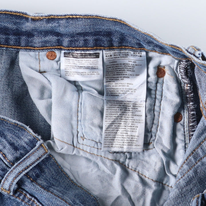 Levi's 501 straight denim pants for men, size W34 cotton blue type Vintage Second Hand