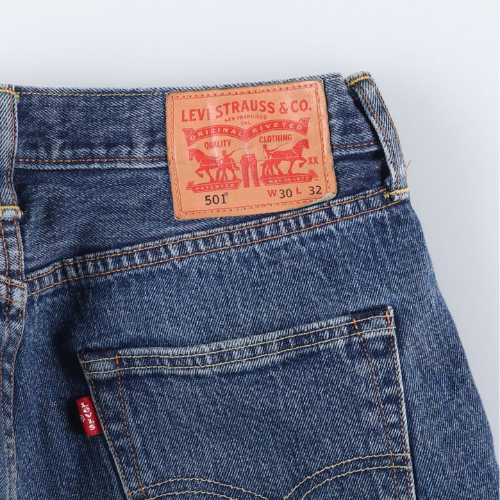 Levi's 501 straight denim pants for men, equivalent to w30 cotton blue type Vintage Second Hand