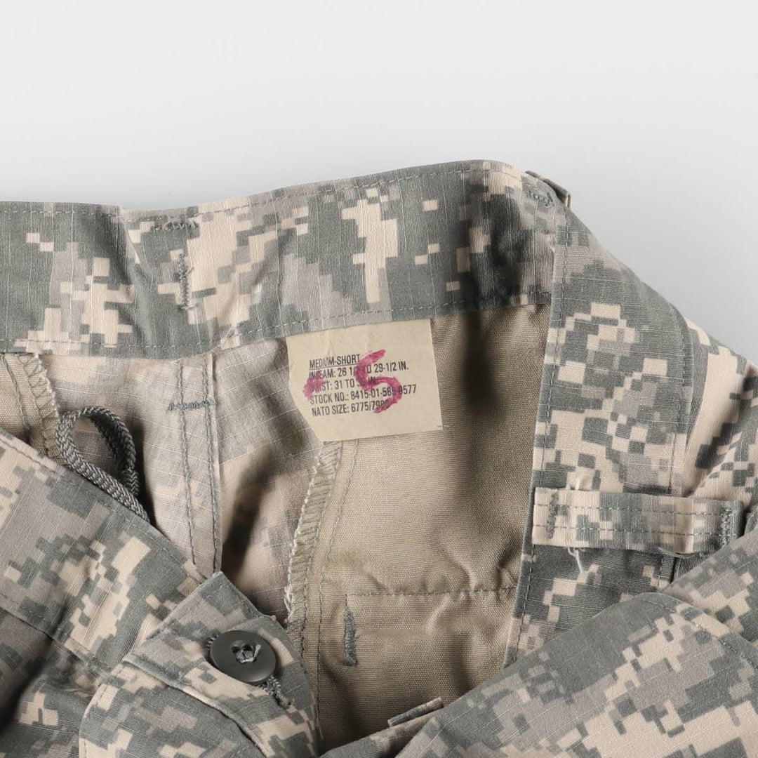 00'S US military genuine camouflage pattern ACU digital camo ripstop military cargo pants made in USA MEDIUM-SHORT men's size w33 equivalent /eaa526350