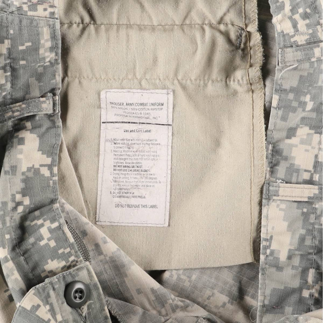 Genuine US military camouflage Pattern ACU digital camo ripstop military cargo pants made in the Dominican Republic LARGE-REGULAR men's w30 equivalent /eaa526355