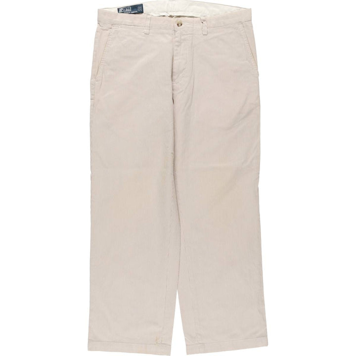 Ralph Lauren POLO by Ralph Lauren Striped Pattern Slacks, Men's, Size W34 cotton brown type Vintage Second Hand