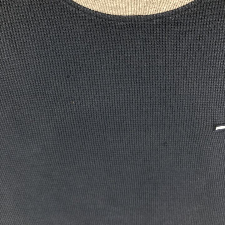 Tommy Hilfiger Jeans Thermal Long T-Shirt, Waffle, Men's XL cotton navy blue type Vintage Second Hand