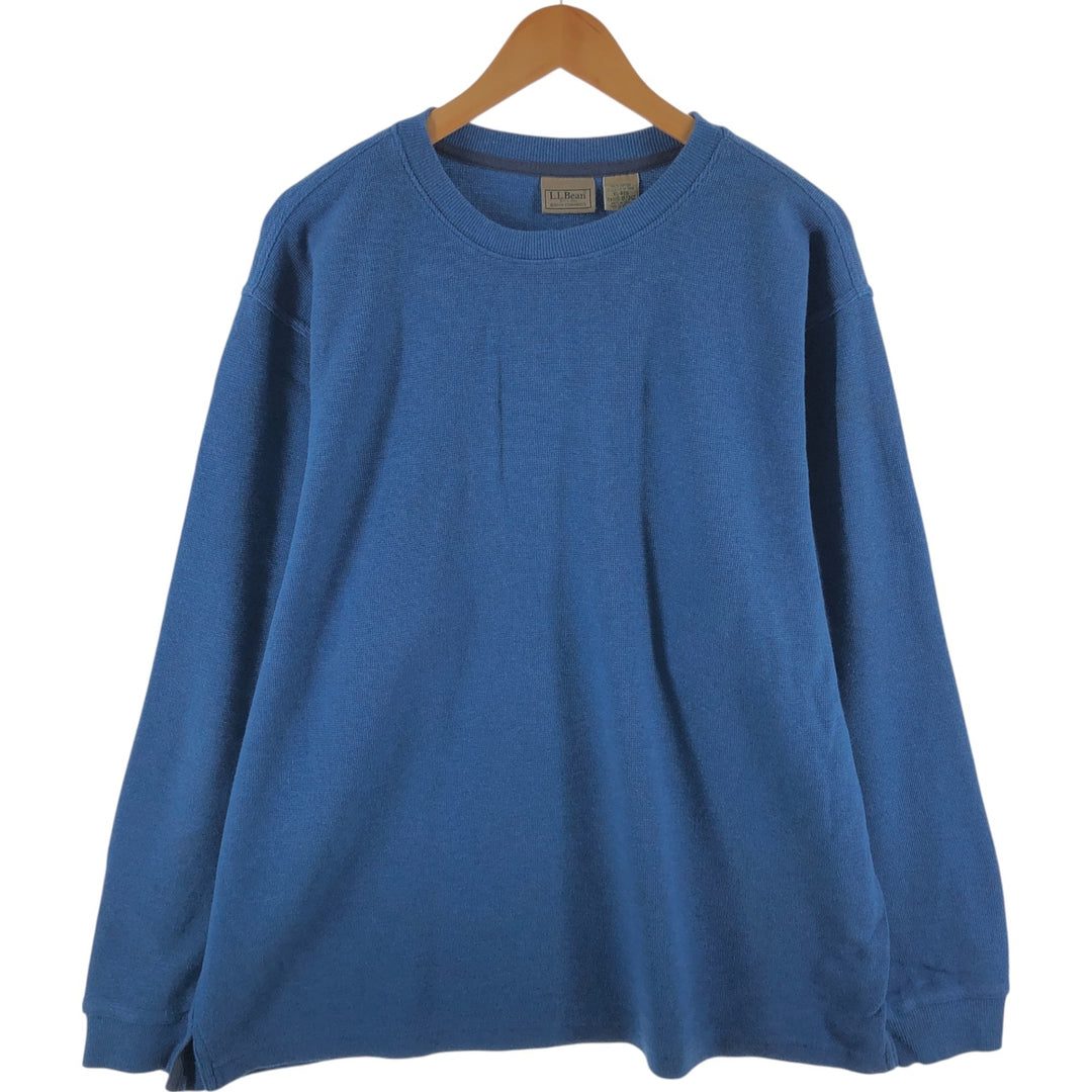 LLBean Thermal Long T-Shirt, Waffle, Men's XL cotton blue type Vintage Second Hand