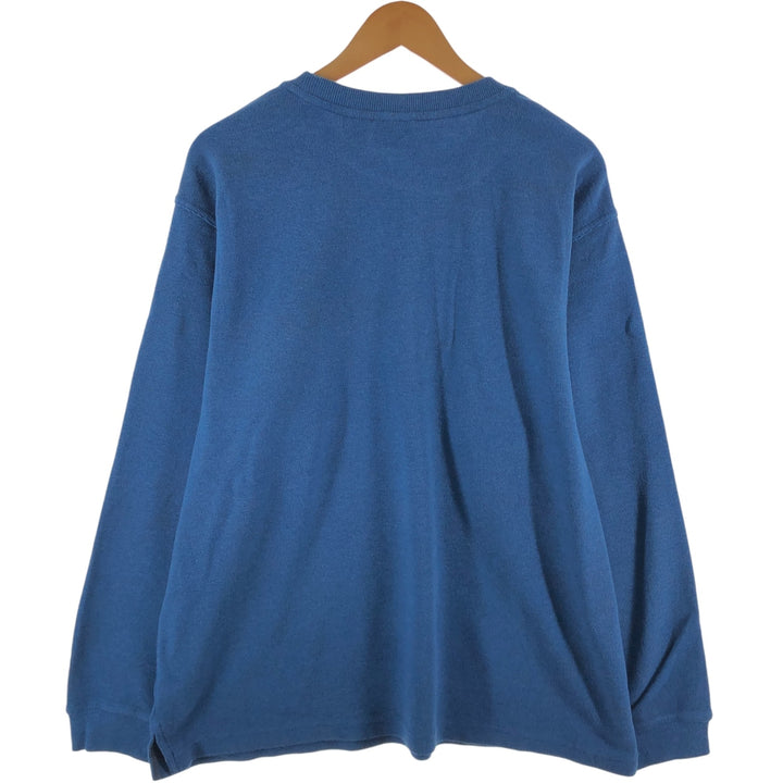 LLBean Thermal Long T-Shirt, Waffle, Men's XL cotton blue type Vintage Second Hand