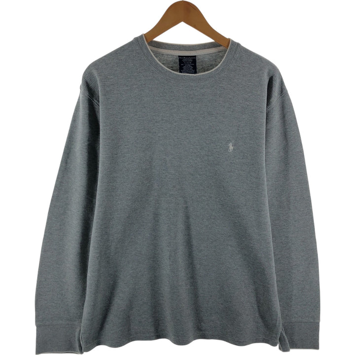 Ralph Lauren POLO RALPH LAUREN SLEEPWEAR Thermal Long T-shirt Waffle Men's XL cotton gray type Vintage Second Hand