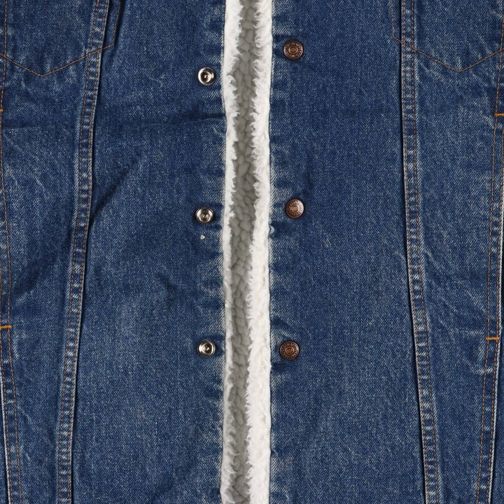 80s~90'S Levi's 70619-0218 denim fleece jacket made in USA, men's size L, vintage cotton blue type Vintage Second Hand