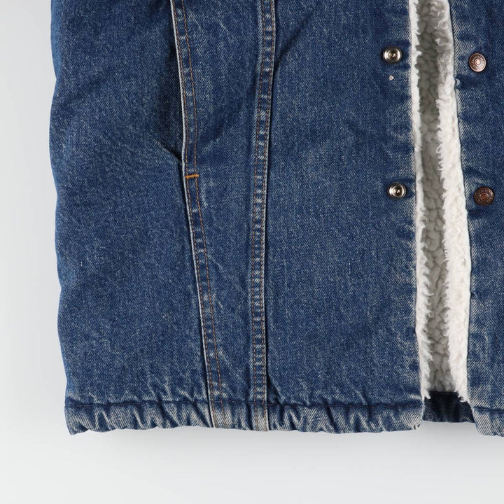 80s~90'S Levi's 70619-0218 denim fleece jacket made in USA, men's size L, vintage cotton blue type Vintage Second Hand