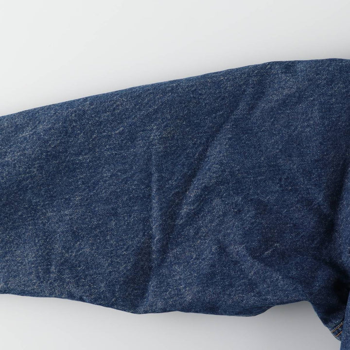 80s~90'S Levi's 70619-0218 denim fleece jacket made in USA, men's size L, vintage cotton blue type Vintage Second Hand