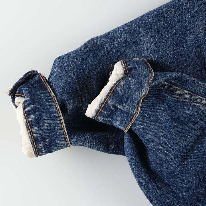80s~90'S Levi's 70619-0218 denim fleece jacket made in USA, men's size L, vintage cotton blue type Vintage Second Hand