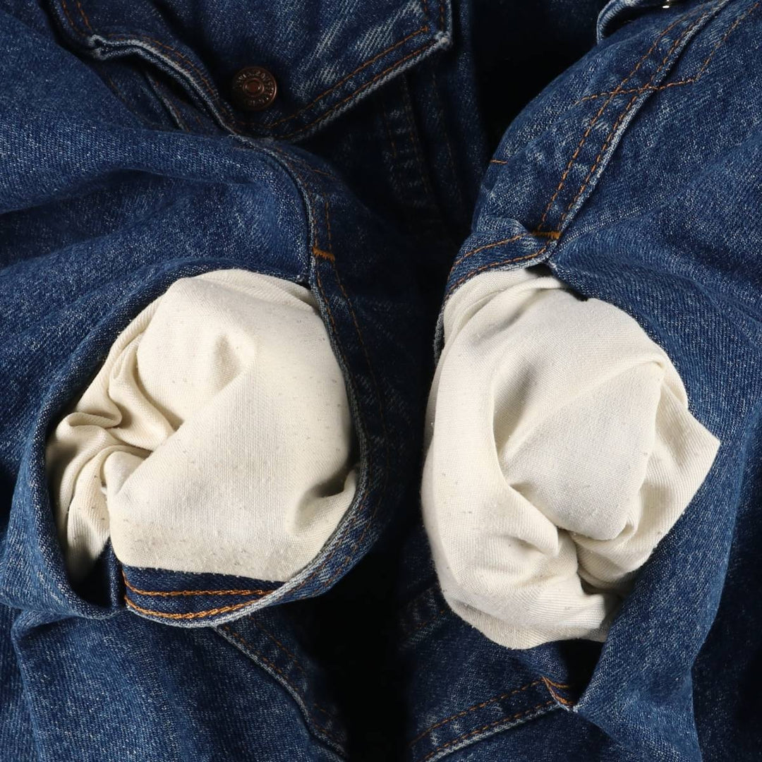 80s~90'S Levi's 70619-0218 denim fleece jacket made in USA, men's size L, vintage cotton blue type Vintage Second Hand
