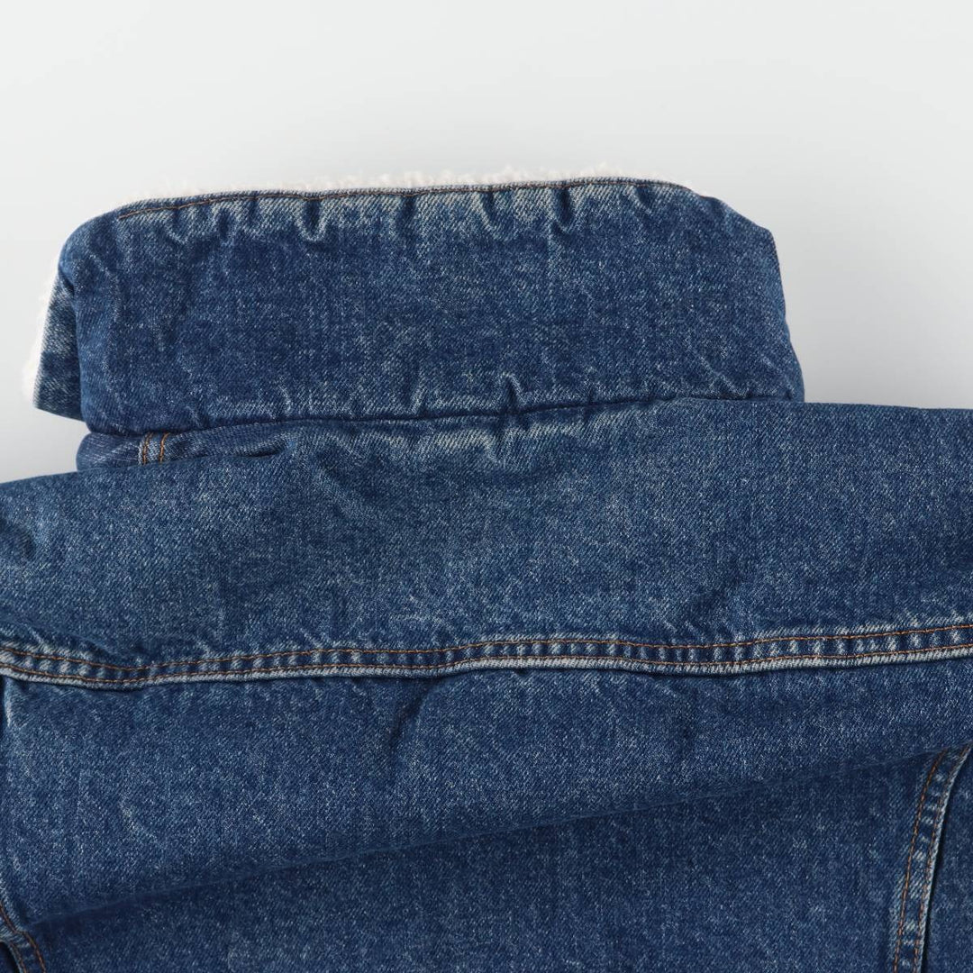 80s~90'S Levi's 70619-0218 denim fleece jacket made in USA, men's size L, vintage cotton blue type Vintage Second Hand