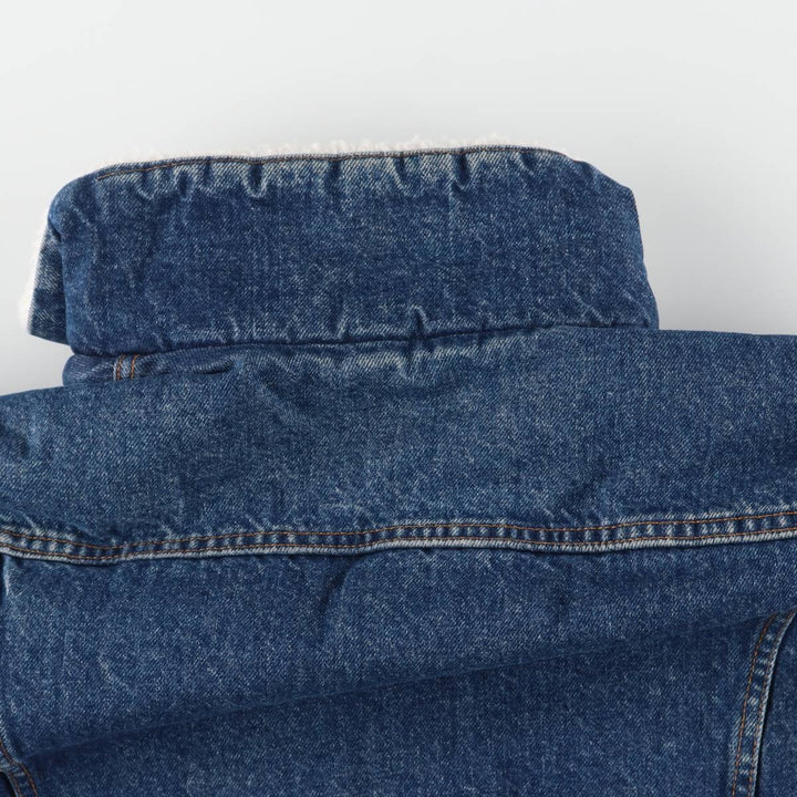 80s~90'S Levi's 70619-0218 denim fleece jacket made in USA, men's size L, vintage cotton blue type Vintage Second Hand