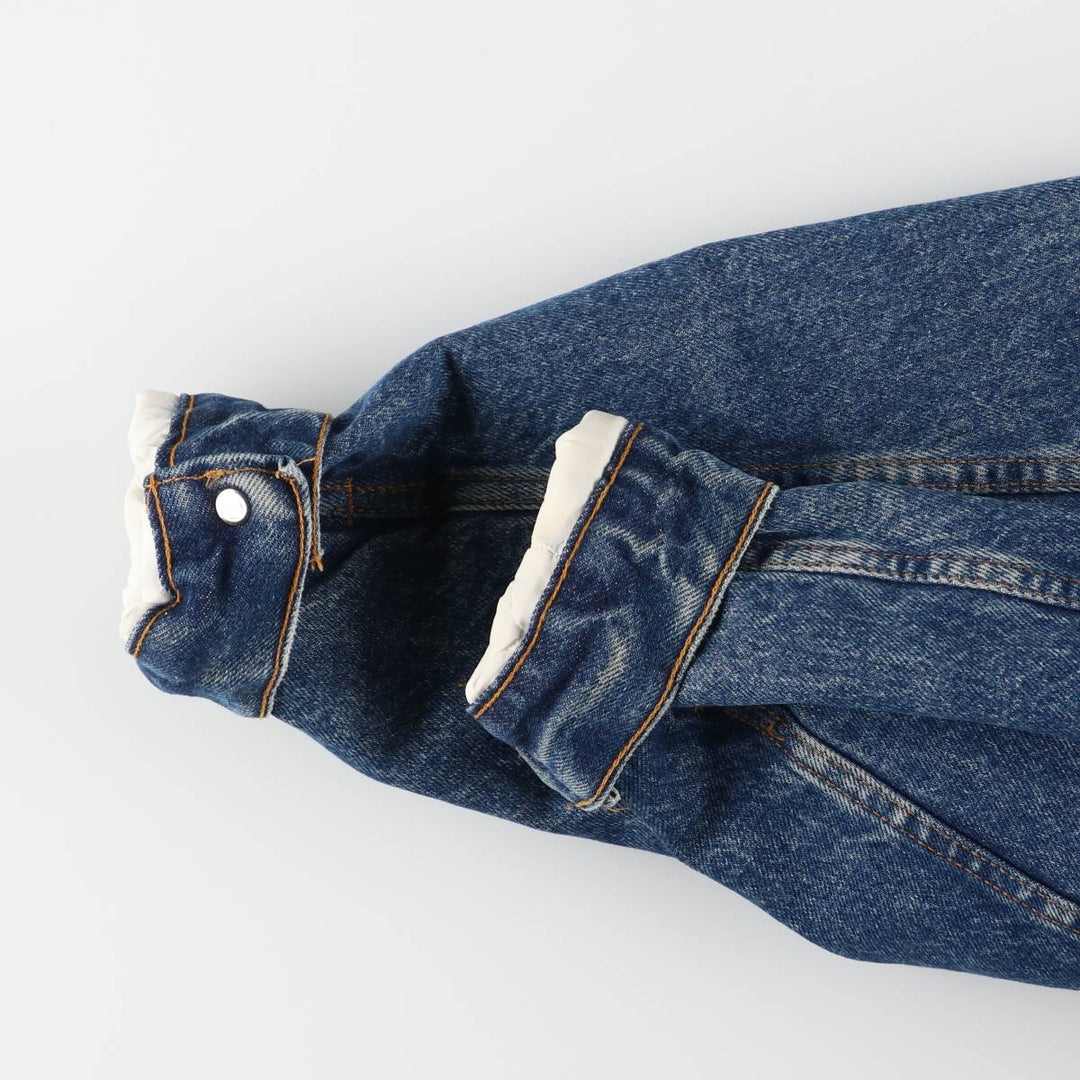 80s~90'S Levi's 70619-0218 denim fleece jacket made in USA, men's size L, vintage cotton blue type Vintage Second Hand