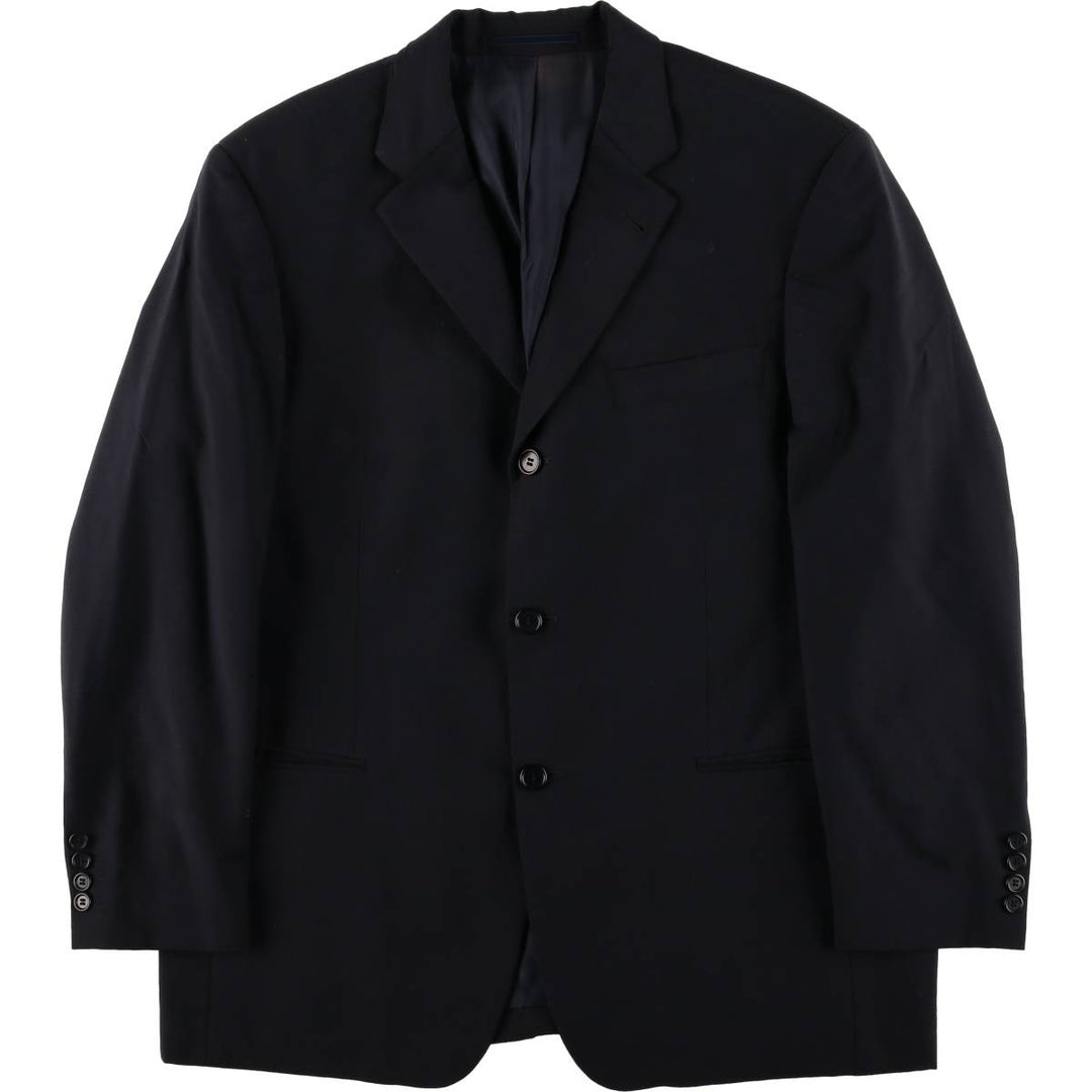 Hugo Boss wool tailored jacket, men's size M wool navy blue type Vintage Second Hand
