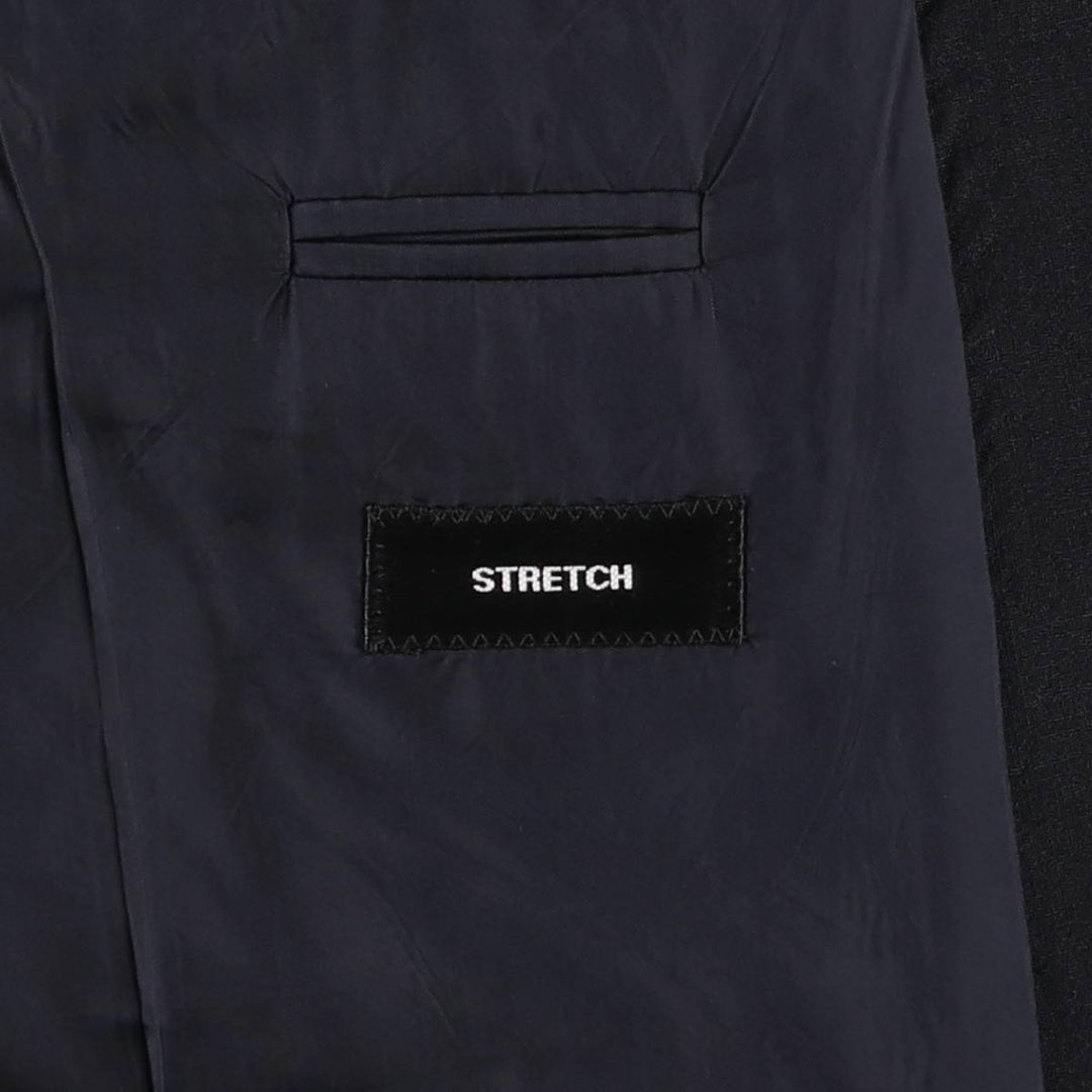 Hugo Boss wool tailored jacket, men's size M wool navy blue type Vintage Second Hand