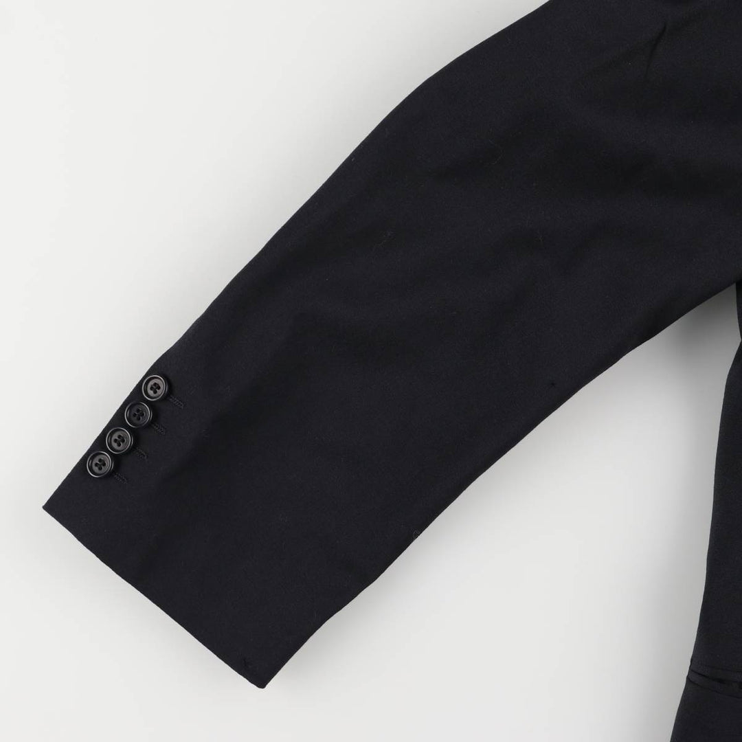 Hugo Boss wool tailored jacket, men's size M wool navy blue type Vintage Second Hand