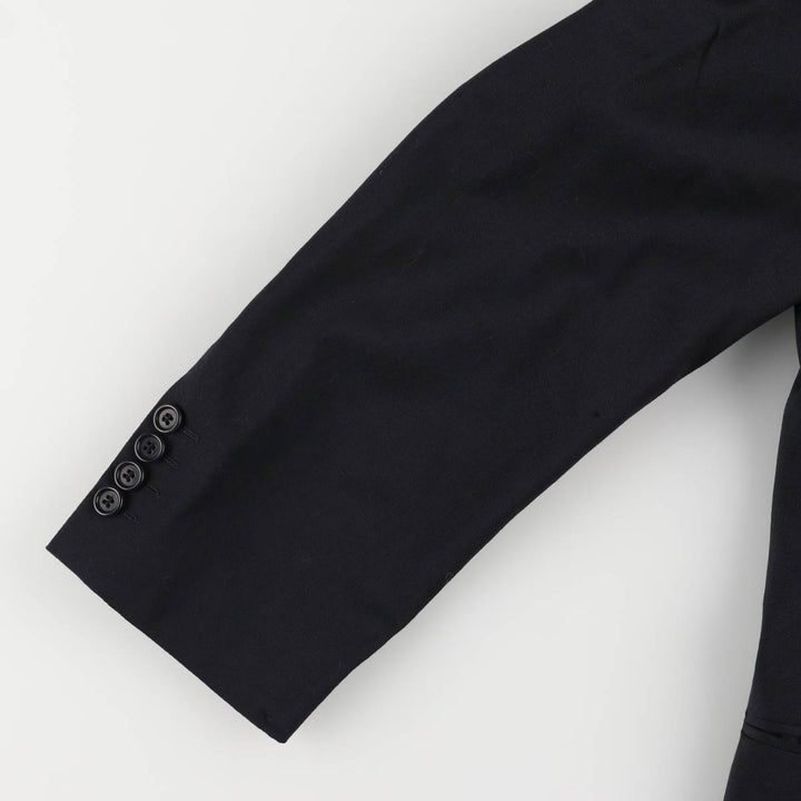 Hugo Boss wool tailored jacket, men's size M wool navy blue type Vintage Second Hand