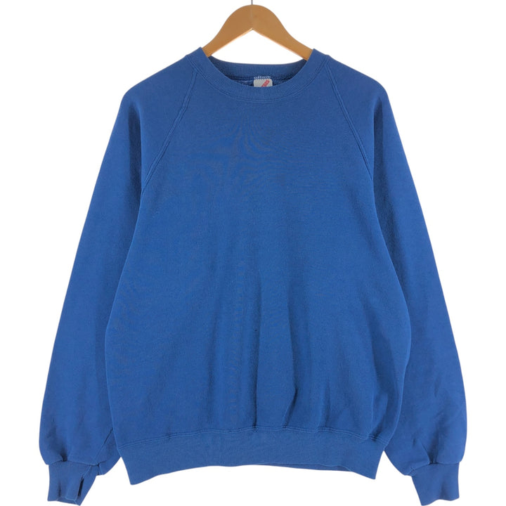 80s-90'S Jerzees Plain Blank Sweatshirt Trainer Made in USA Men's XL Vintage cotton blue type Vintage Second Hand