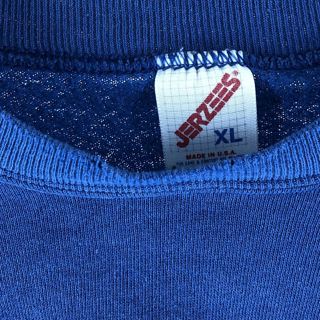 80s-90'S Jerzees Plain Blank Sweatshirt Trainer Made in USA Men's XL Vintage cotton blue type Vintage Second Hand